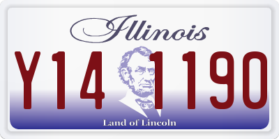 IL license plate Y141190