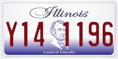 IL license plate Y141196