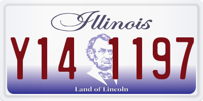 IL license plate Y141197