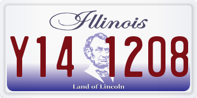 IL license plate Y141208