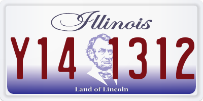 IL license plate Y141312