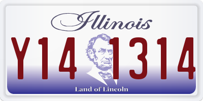 IL license plate Y141314