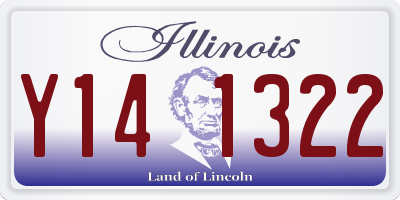 IL license plate Y141322