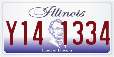 IL license plate Y141334