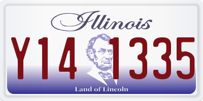 IL license plate Y141335