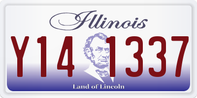 IL license plate Y141337