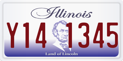 IL license plate Y141345