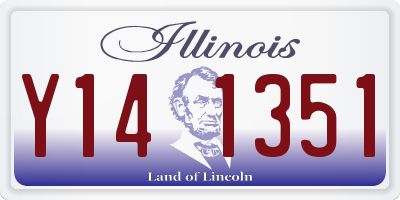 IL license plate Y141351