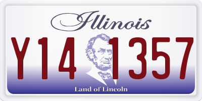 IL license plate Y141357