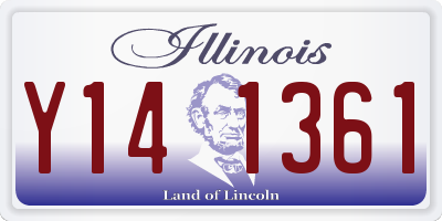 IL license plate Y141361