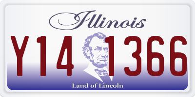 IL license plate Y141366