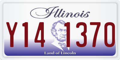 IL license plate Y141370