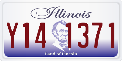 IL license plate Y141371