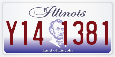 IL license plate Y141381
