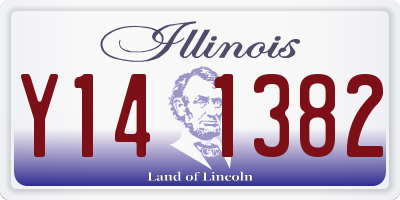 IL license plate Y141382