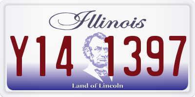 IL license plate Y141397