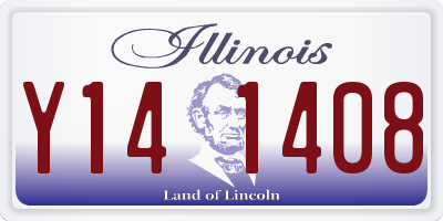 IL license plate Y141408
