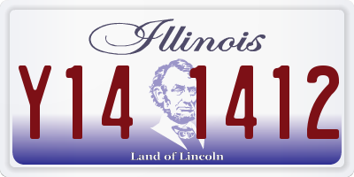 IL license plate Y141412