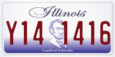 IL license plate Y141416