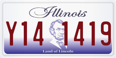 IL license plate Y141419