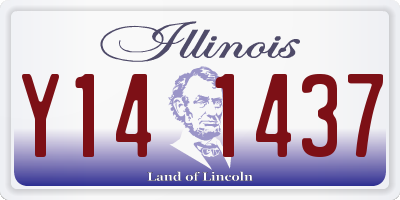IL license plate Y141437
