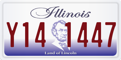 IL license plate Y141447