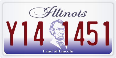 IL license plate Y141451