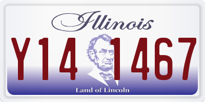 IL license plate Y141467