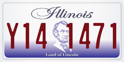 IL license plate Y141471