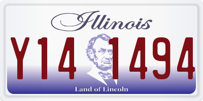 IL license plate Y141494