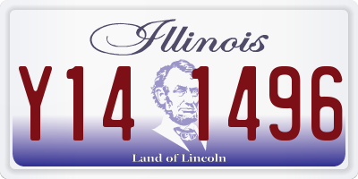 IL license plate Y141496