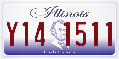 IL license plate Y141511
