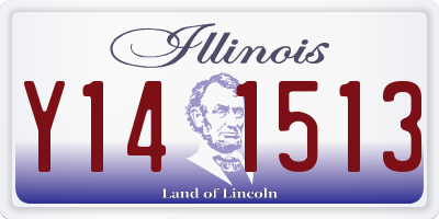 IL license plate Y141513