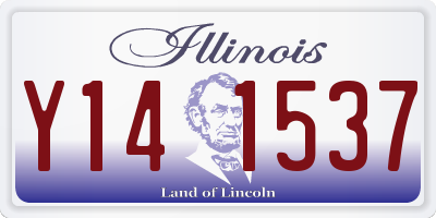 IL license plate Y141537