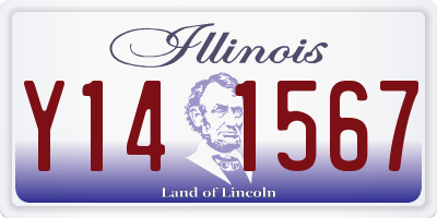 IL license plate Y141567