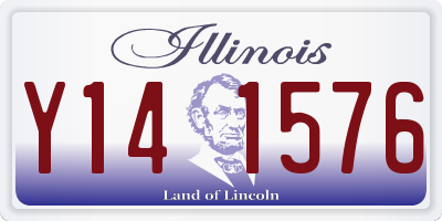 IL license plate Y141576
