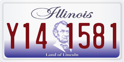 IL license plate Y141581