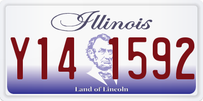 IL license plate Y141592