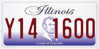 IL license plate Y141600