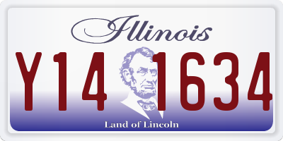 IL license plate Y141634