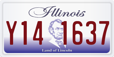 IL license plate Y141637