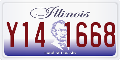 IL license plate Y141668