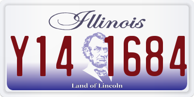 IL license plate Y141684