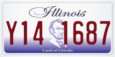 IL license plate Y141687