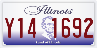 IL license plate Y141692