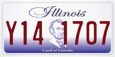 IL license plate Y141707