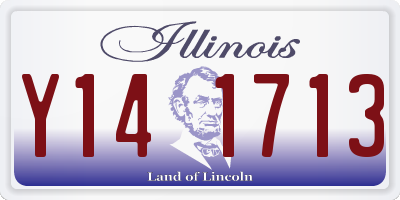 IL license plate Y141713