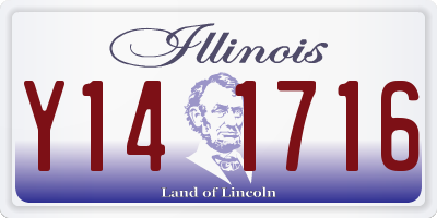 IL license plate Y141716