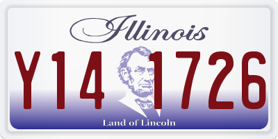IL license plate Y141726