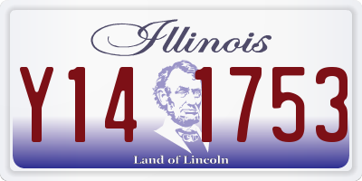 IL license plate Y141753